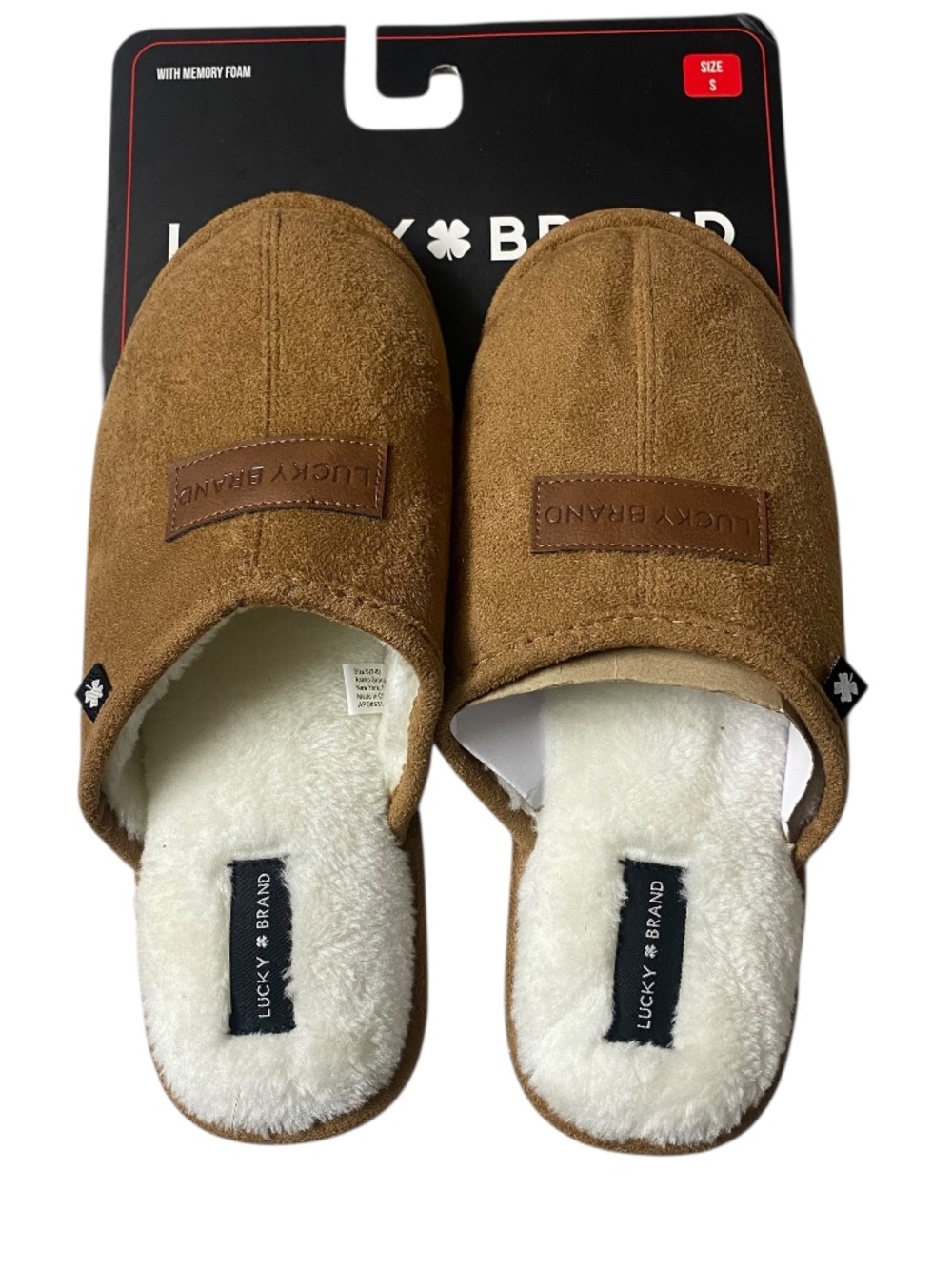 LUCKY BRAND MEN'S MEMORY FOAM SLIPPERS SIZE Small Size 7/8 NEW Still On Card